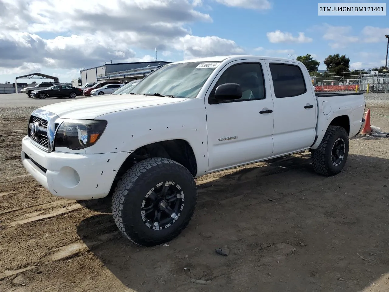 2011 Toyota Tacoma Double Cab Prerunner VIN: 3TMJU4GN1BM121461 Lot: 72390014