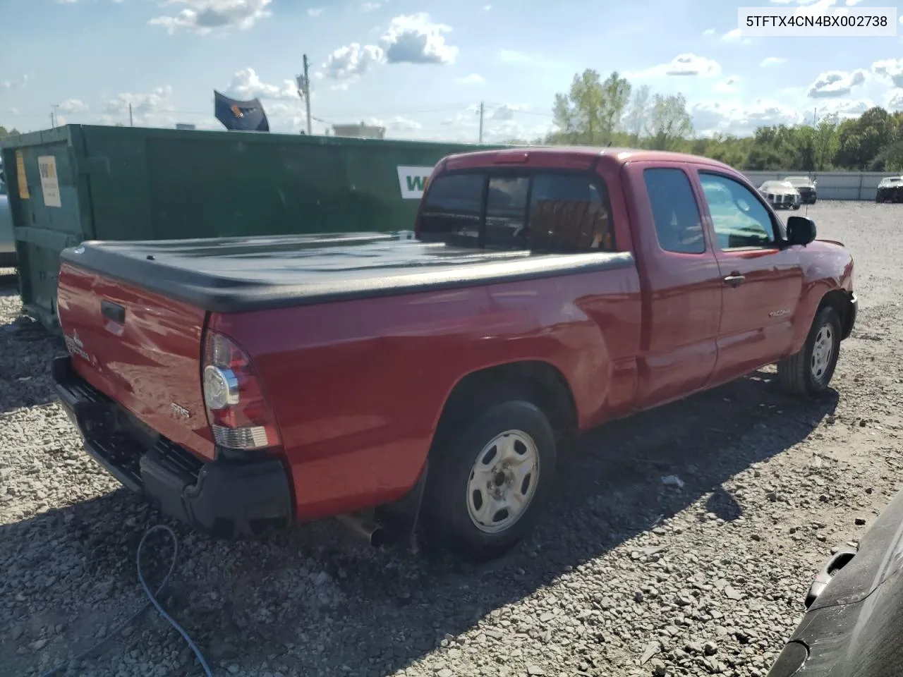 2011 Toyota Tacoma Access Cab VIN: 5TFTX4CN4BX002738 Lot: 72602944