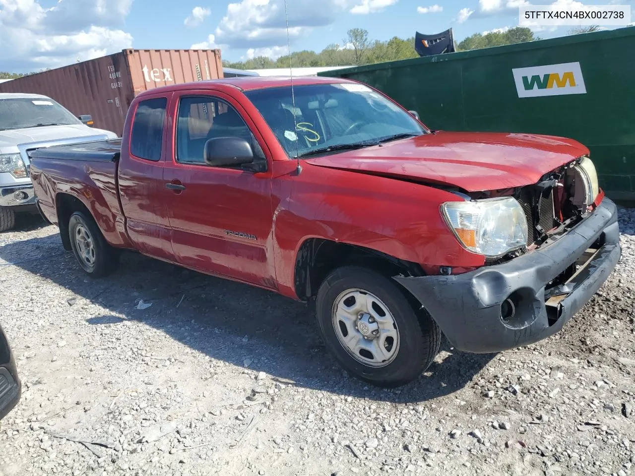 5TFTX4CN4BX002738 2011 Toyota Tacoma Access Cab