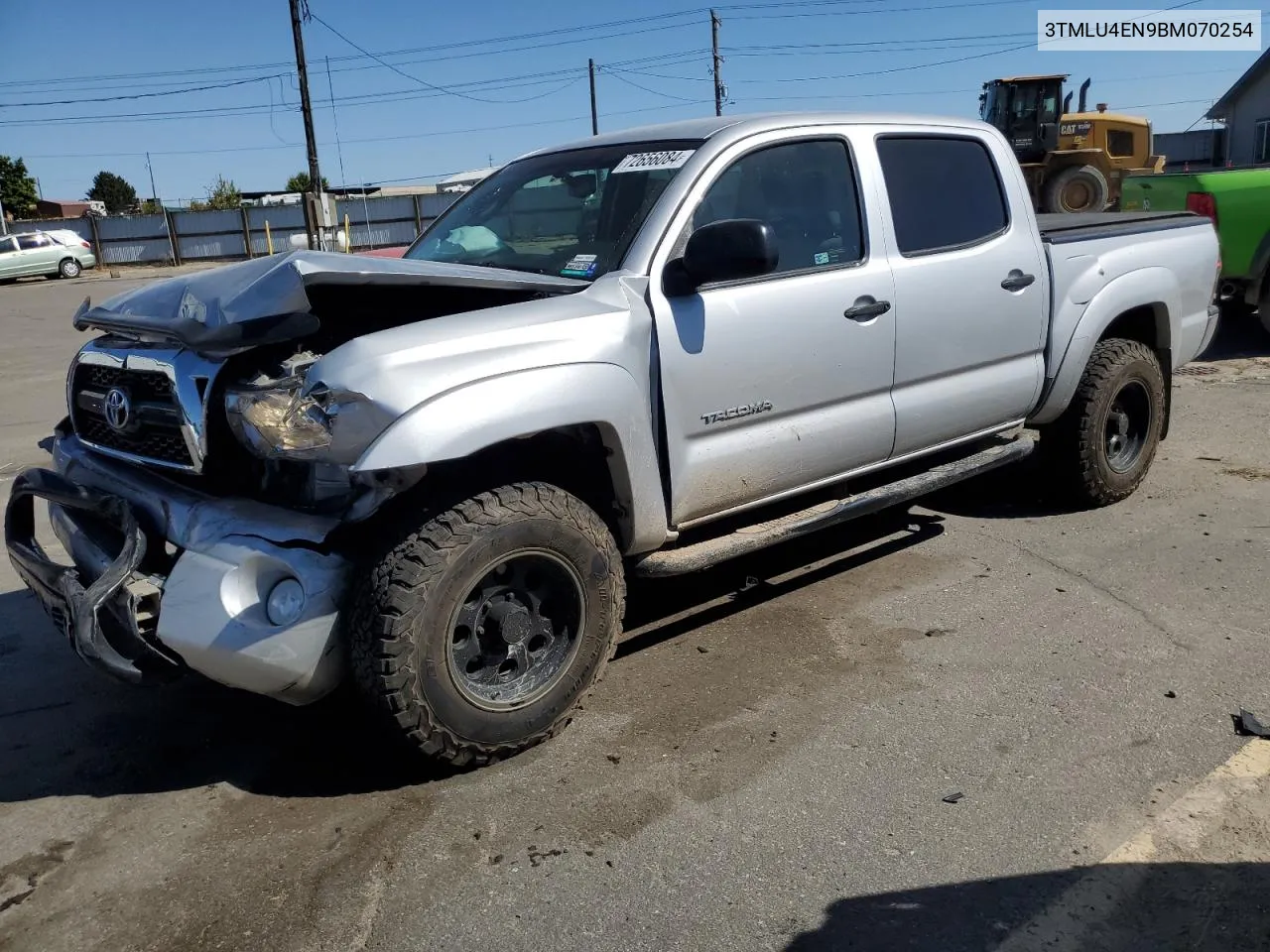 2011 Toyota Tacoma Double Cab VIN: 3TMLU4EN9BM070254 Lot: 72656084