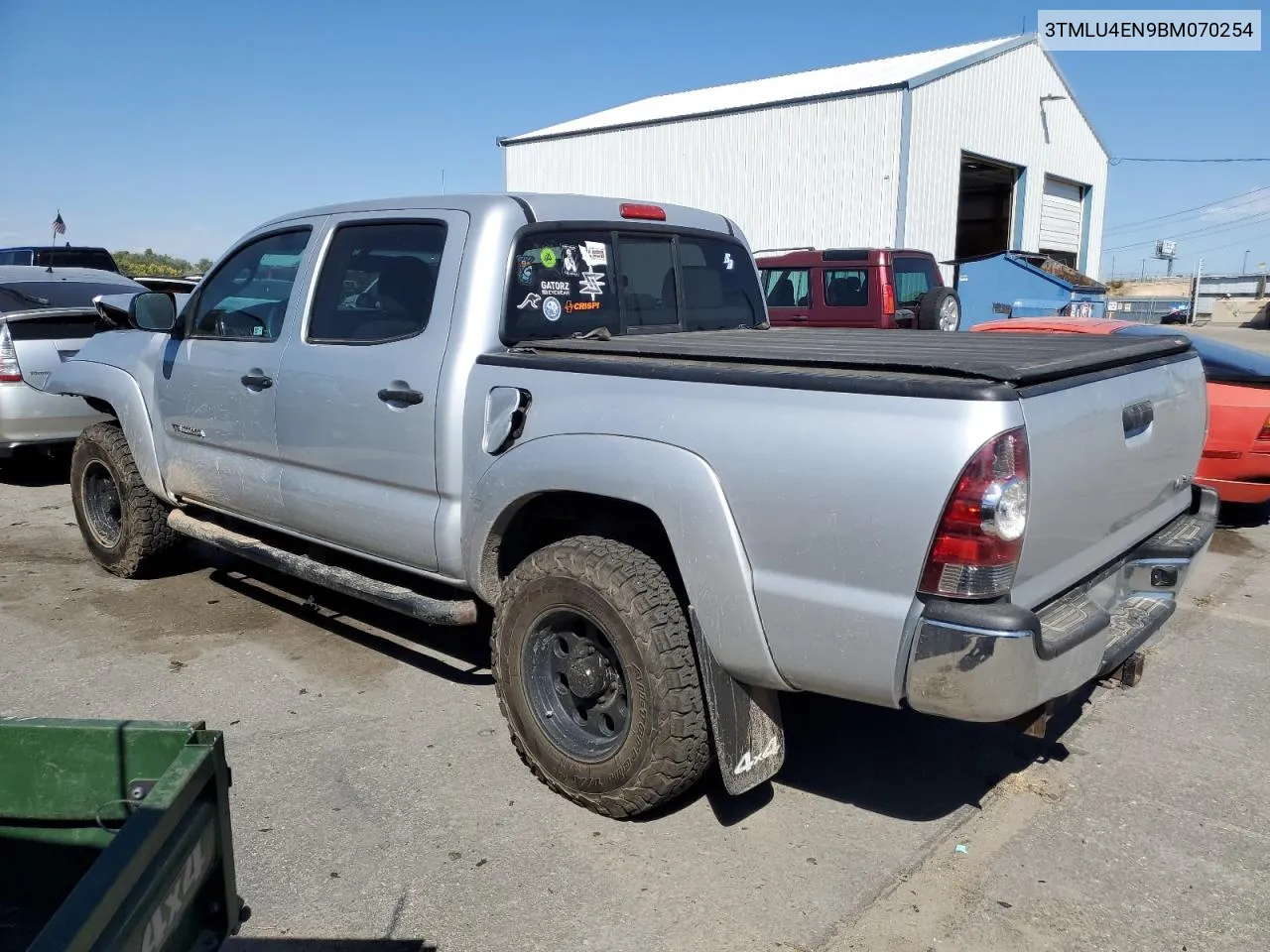 2011 Toyota Tacoma Double Cab VIN: 3TMLU4EN9BM070254 Lot: 72656084