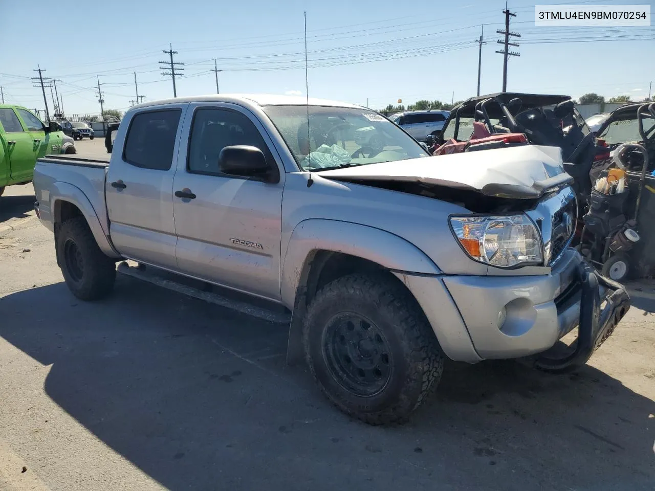 2011 Toyota Tacoma Double Cab VIN: 3TMLU4EN9BM070254 Lot: 72656084