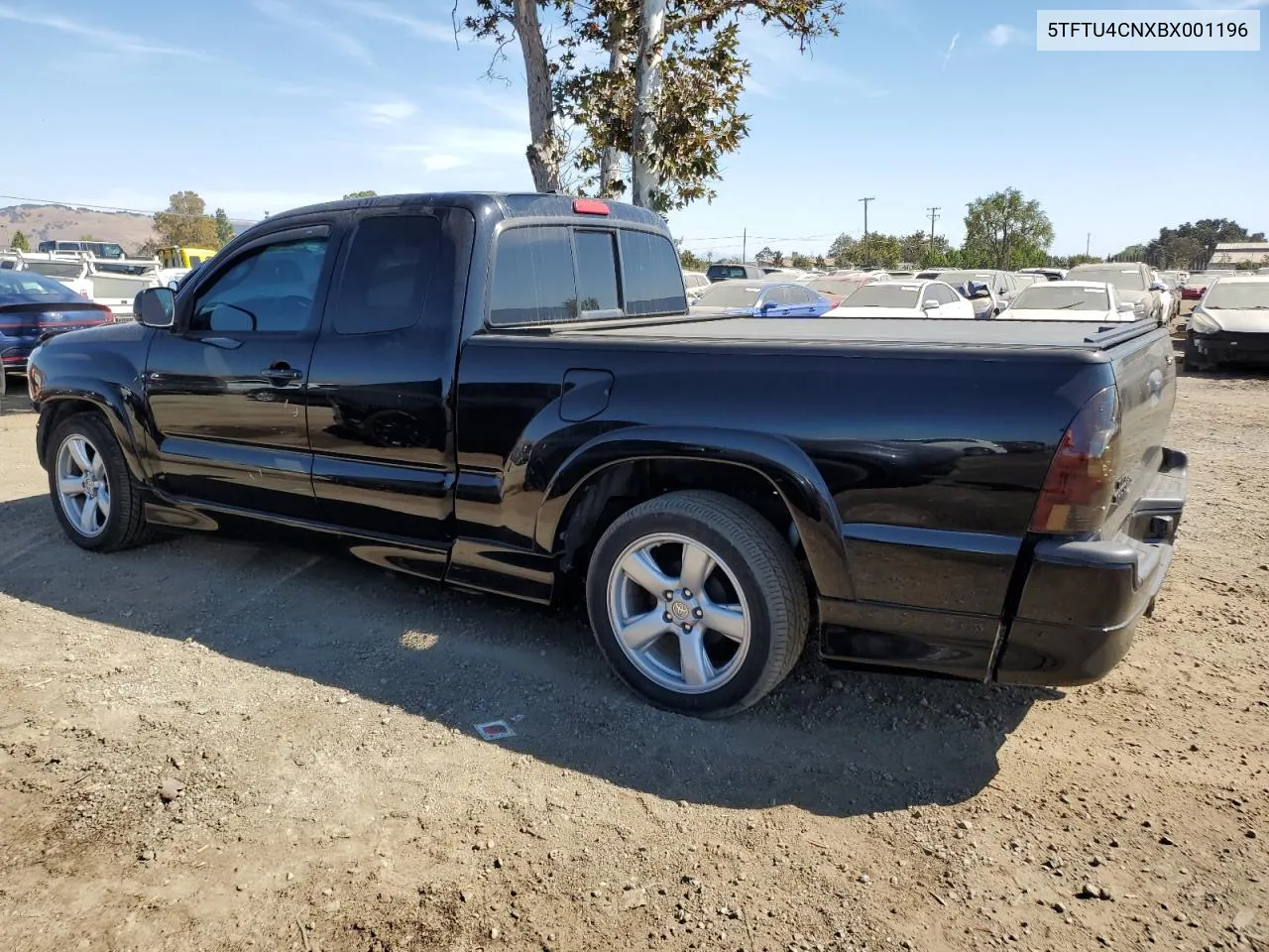 2011 Toyota Tacoma X-Runner Access Cab VIN: 5TFTU4CNXBX001196 Lot: 72723524