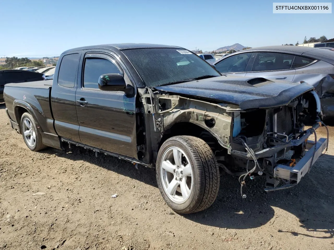 2011 Toyota Tacoma X-Runner Access Cab VIN: 5TFTU4CNXBX001196 Lot: 72723524