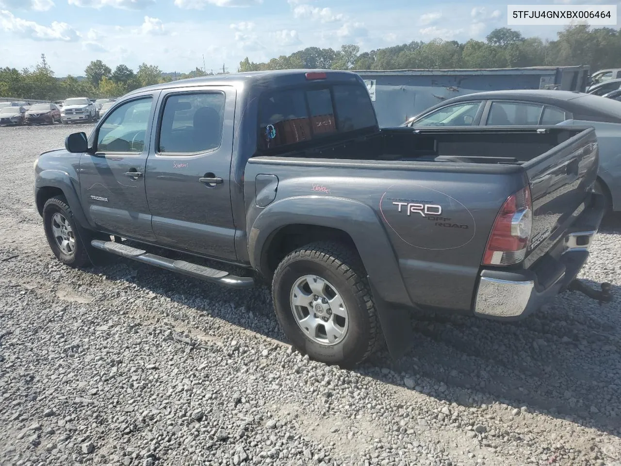 2011 Toyota Tacoma Double Cab Prerunner VIN: 5TFJU4GNXBX006464 Lot: 72729194