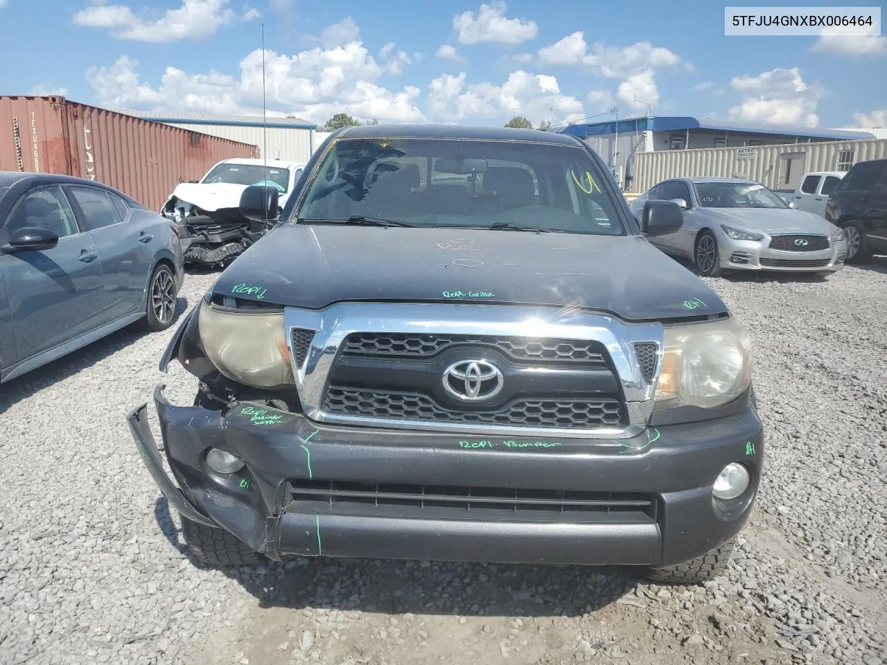 2011 Toyota Tacoma Double Cab Prerunner VIN: 5TFJU4GNXBX006464 Lot: 72729194