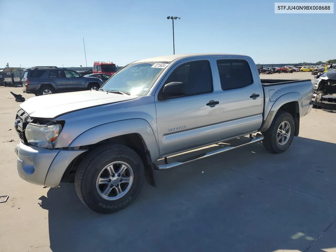 2011 Toyota Tacoma Double Cab Prerunner VIN: 5TFJU4GN9BX008688 Lot: 73215634