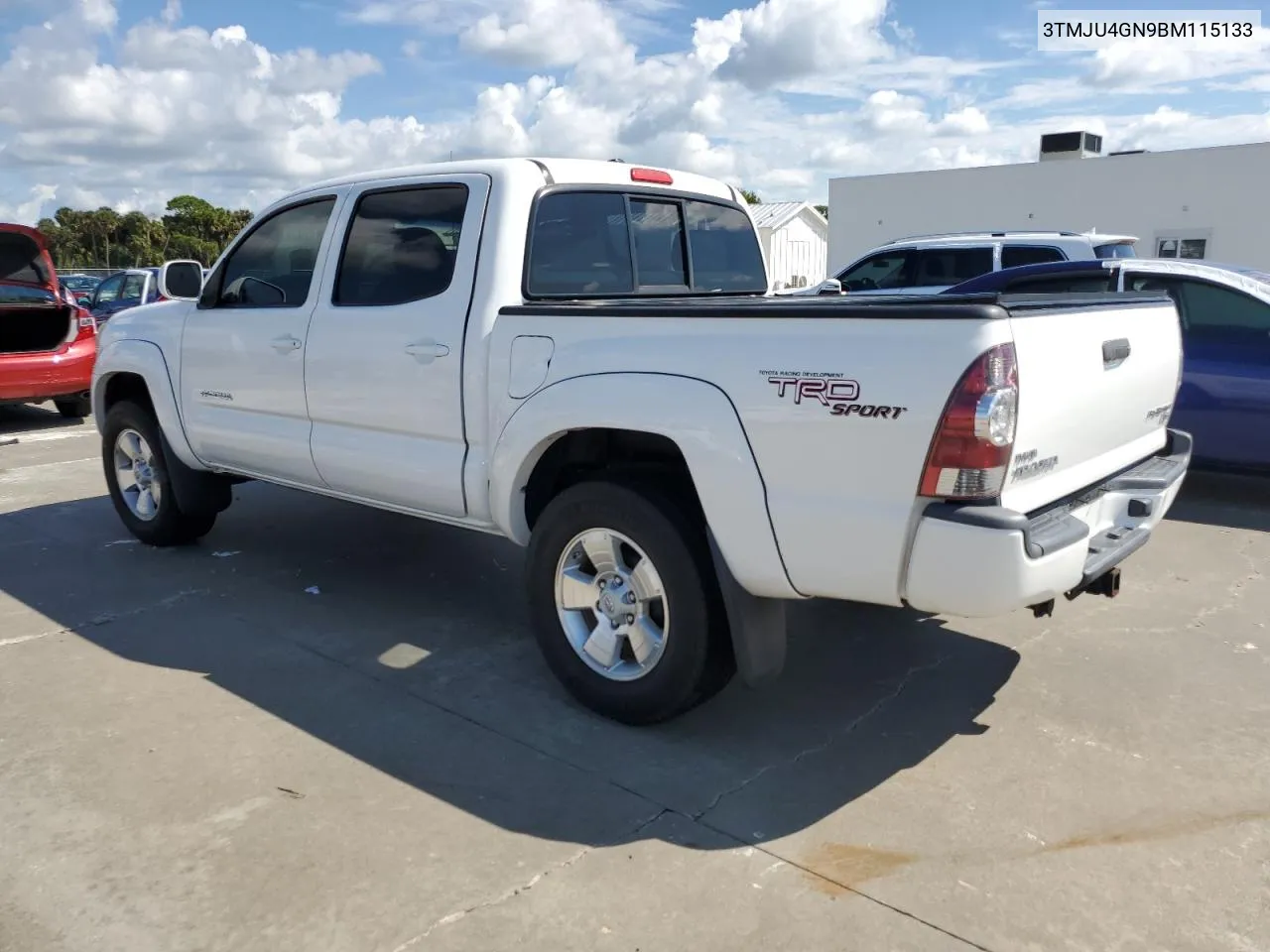 2011 Toyota Tacoma Double Cab Prerunner VIN: 3TMJU4GN9BM115133 Lot: 73744264