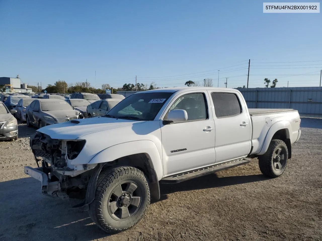 2011 Toyota Tacoma Double Cab Long Bed VIN: 5TFMU4FN2BX001922 Lot: 76194254