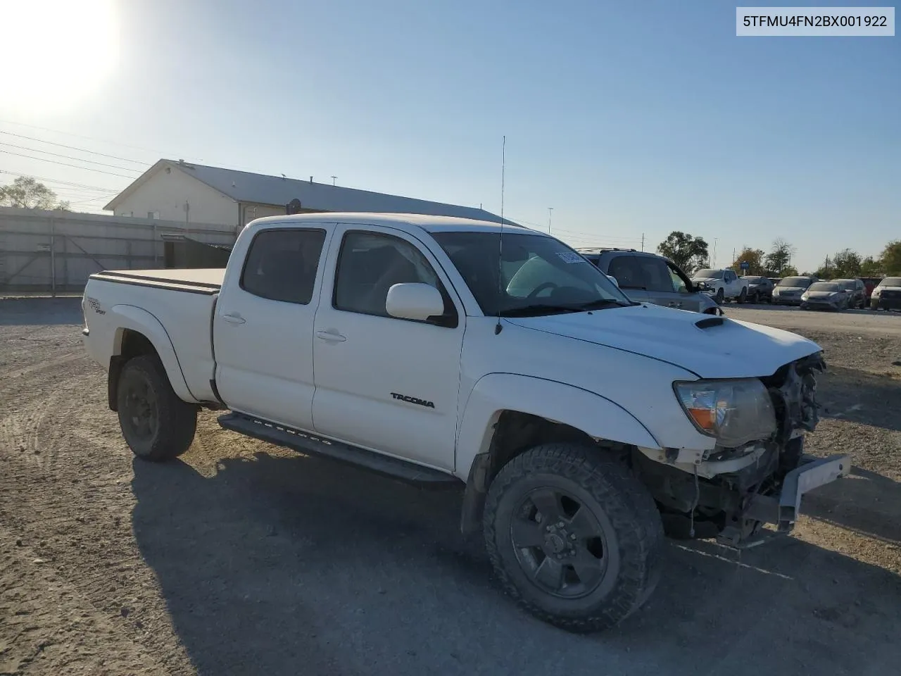 2011 Toyota Tacoma Double Cab Long Bed VIN: 5TFMU4FN2BX001922 Lot: 76194254