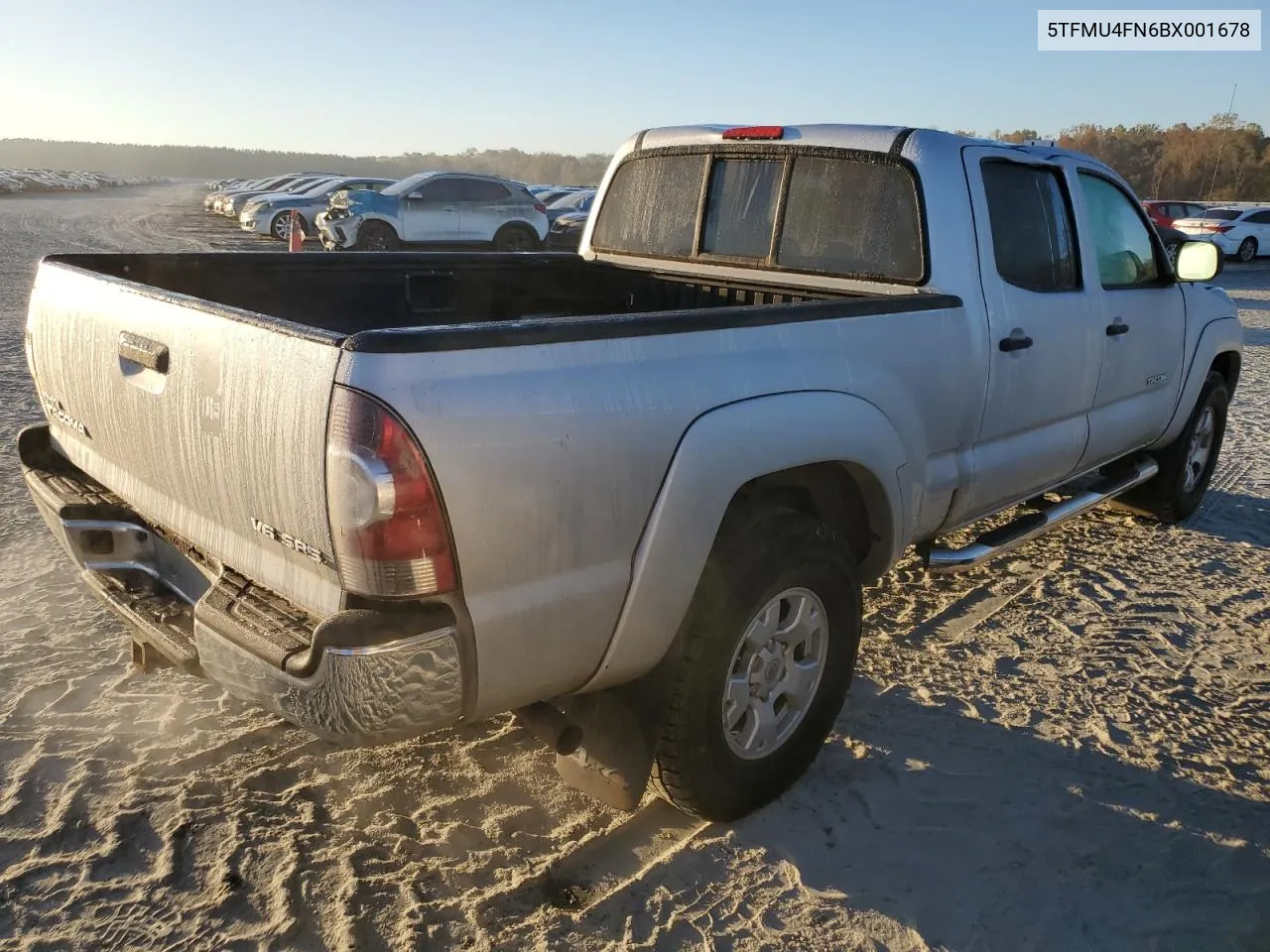 2011 Toyota Tacoma Double Cab Long Bed VIN: 5TFMU4FN6BX001678 Lot: 76194984