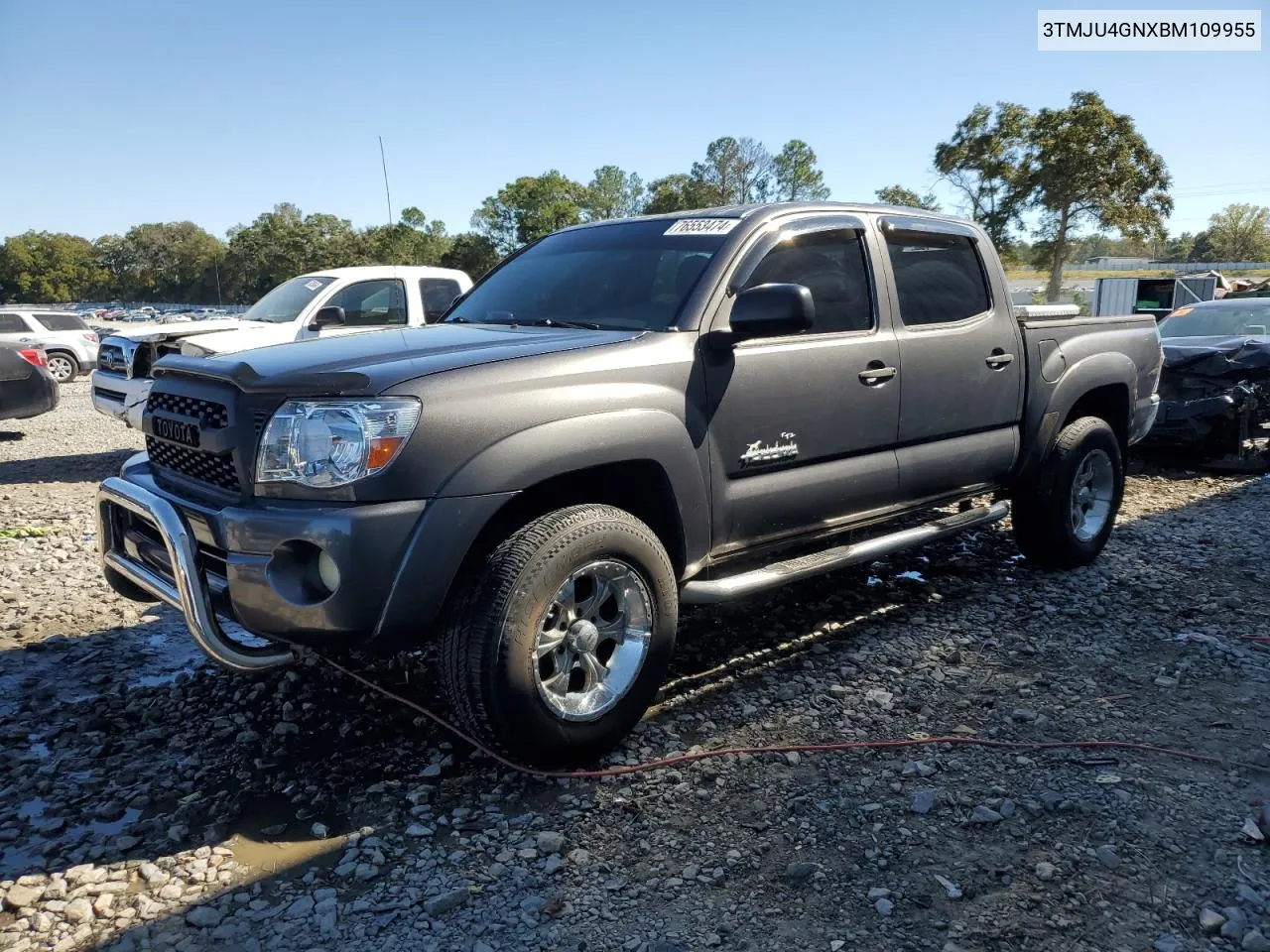 2011 Toyota Tacoma Double Cab Prerunner VIN: 3TMJU4GNXBM109955 Lot: 76553474