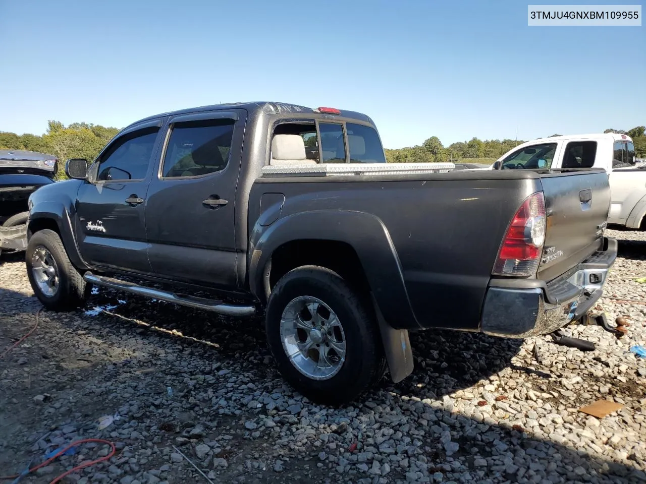 2011 Toyota Tacoma Double Cab Prerunner VIN: 3TMJU4GNXBM109955 Lot: 76553474