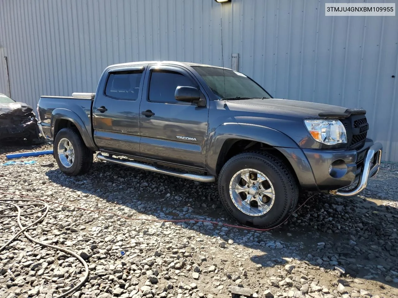 2011 Toyota Tacoma Double Cab Prerunner VIN: 3TMJU4GNXBM109955 Lot: 76553474