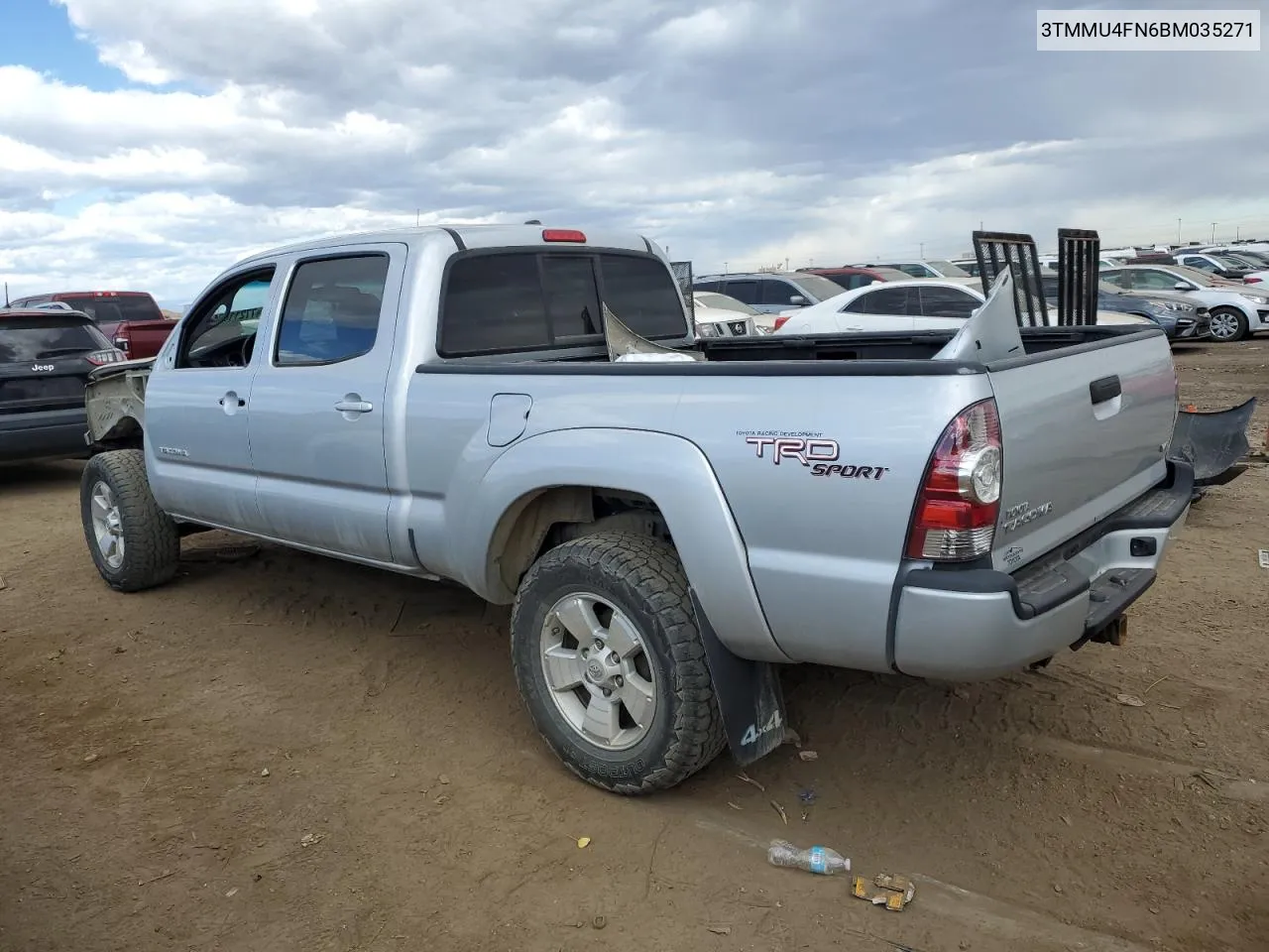 2011 Toyota Tacoma Double Cab Long Bed VIN: 3TMMU4FN6BM035271 Lot: 77211804