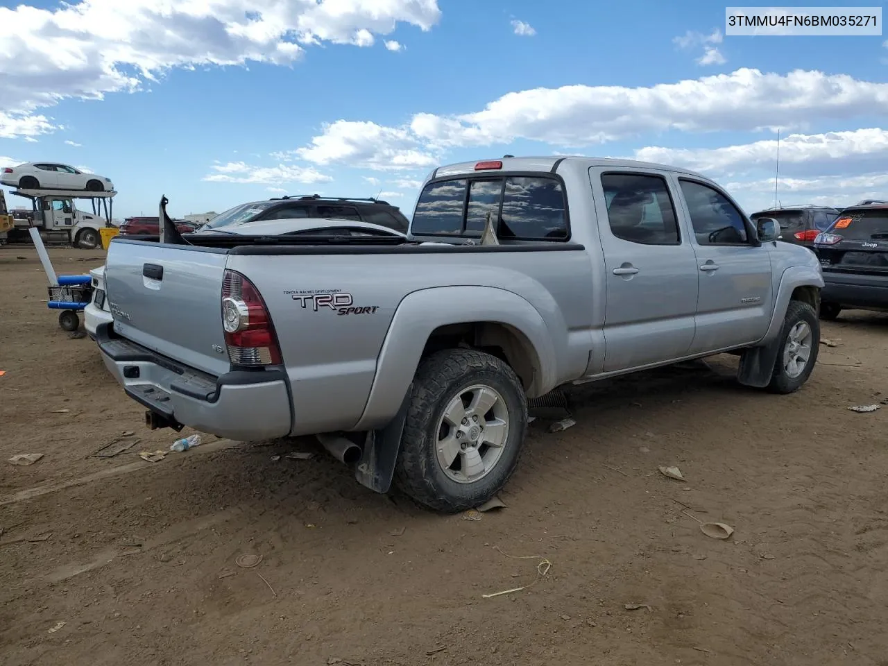 2011 Toyota Tacoma Double Cab Long Bed VIN: 3TMMU4FN6BM035271 Lot: 77211804