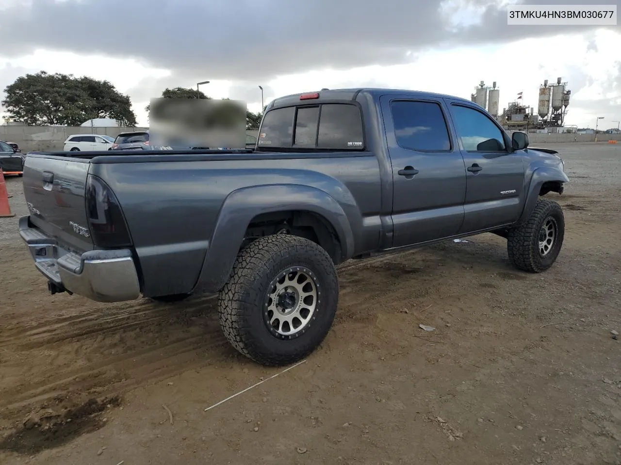 2011 Toyota Tacoma Double Cab Prerunner Long Bed VIN: 3TMKU4HN3BM030677 Lot: 77903124