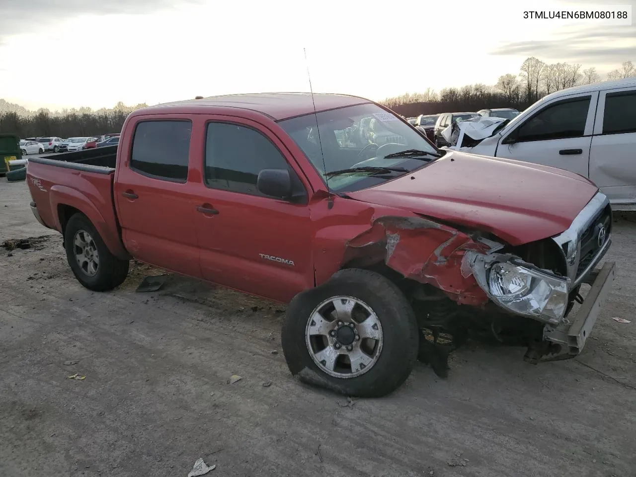 2011 Toyota Tacoma Double Cab VIN: 3TMLU4EN6BM080188 Lot: 79851614