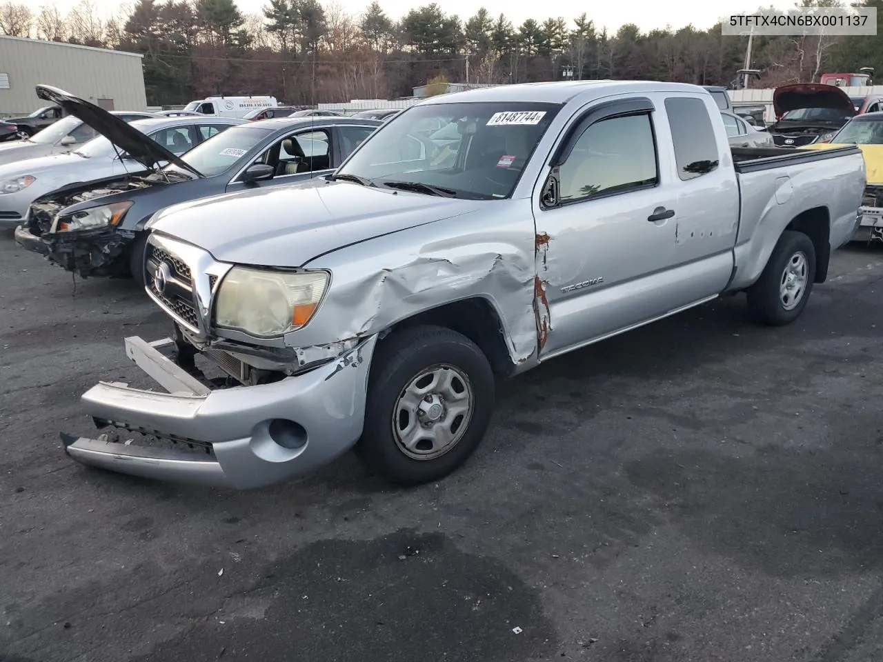 2011 Toyota Tacoma Access Cab VIN: 5TFTX4CN6BX001137 Lot: 81487744