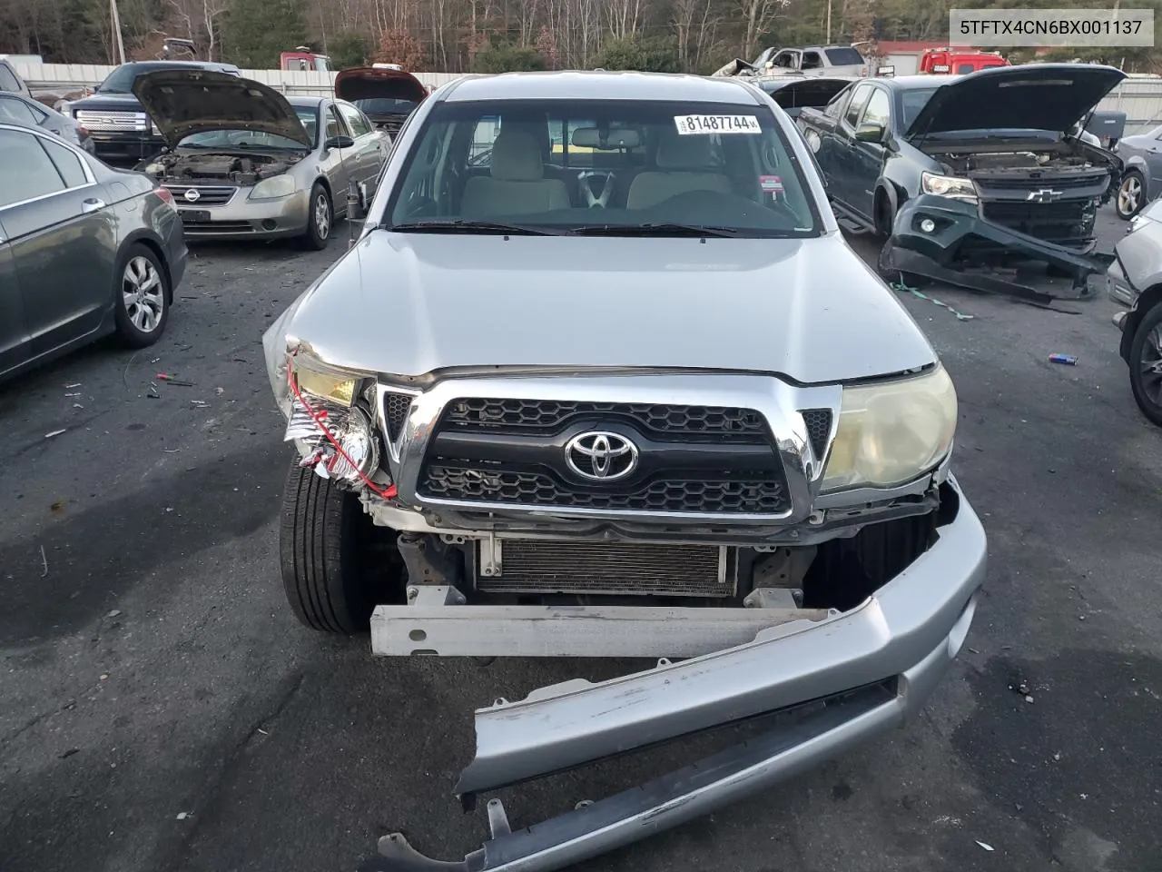 2011 Toyota Tacoma Access Cab VIN: 5TFTX4CN6BX001137 Lot: 81487744