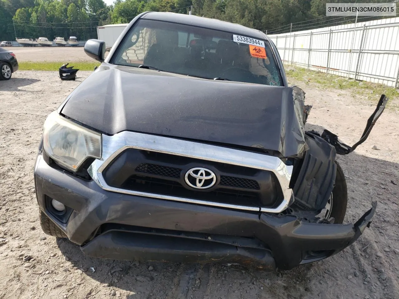 2012 Toyota Tacoma Double Cab VIN: 3TMLU4EN3CM086015 Lot: 53383944