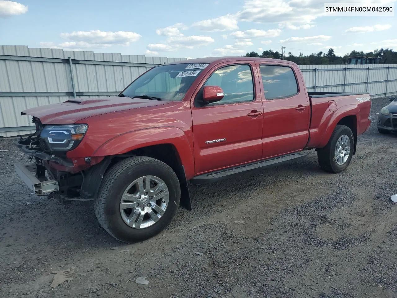 2012 Toyota Tacoma Double Cab Long Bed VIN: 3TMMU4FN0CM042590 Lot: 68916854