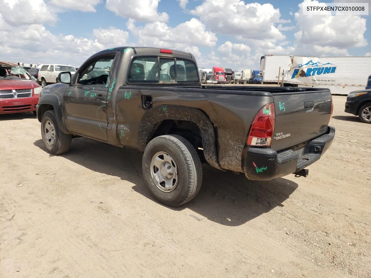 2012 Toyota Tacoma VIN: 5TFPX4EN7CX010008 Lot: 70004004