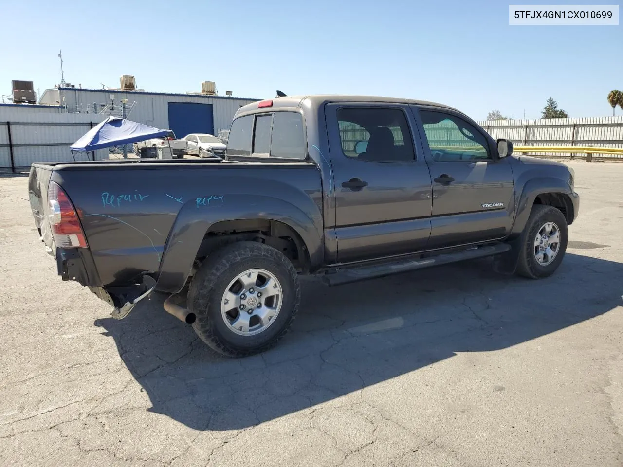 5TFJX4GN1CX010699 2012 Toyota Tacoma Double Cab