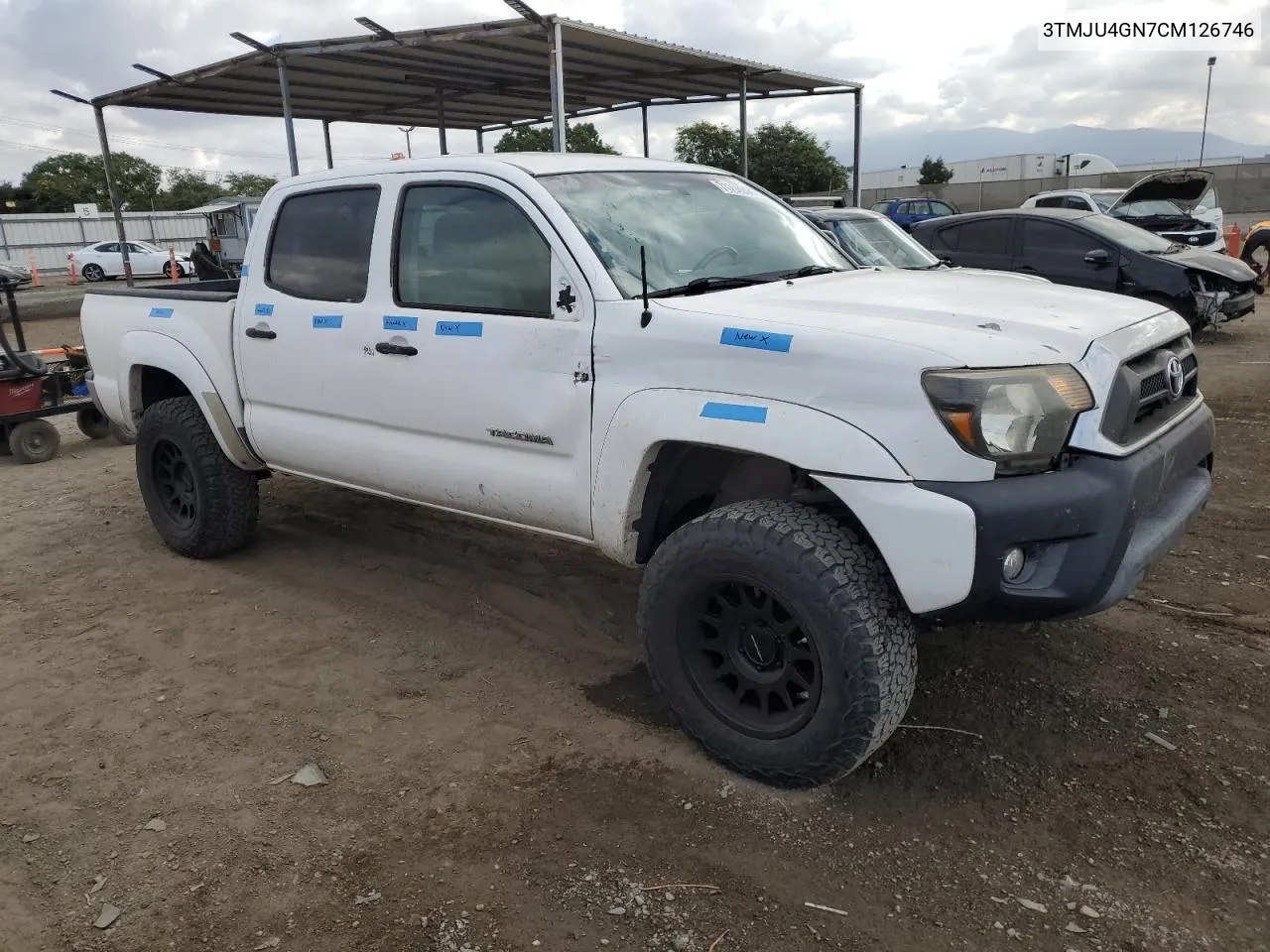 2012 Toyota Tacoma Double Cab Prerunner VIN: 3TMJU4GN7CM126746 Lot: 71758964