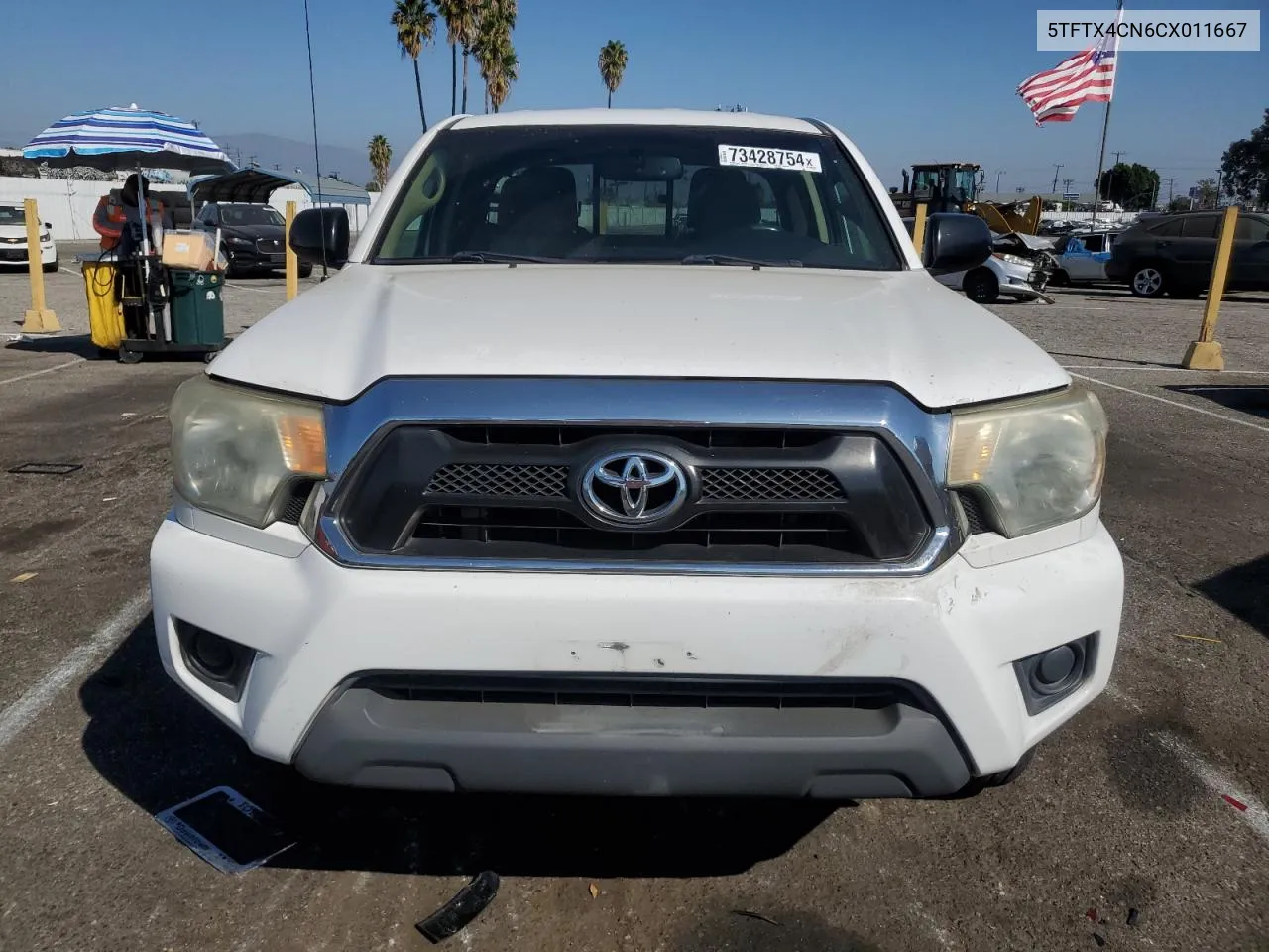 2012 Toyota Tacoma Access Cab VIN: 5TFTX4CN6CX011667 Lot: 73428754