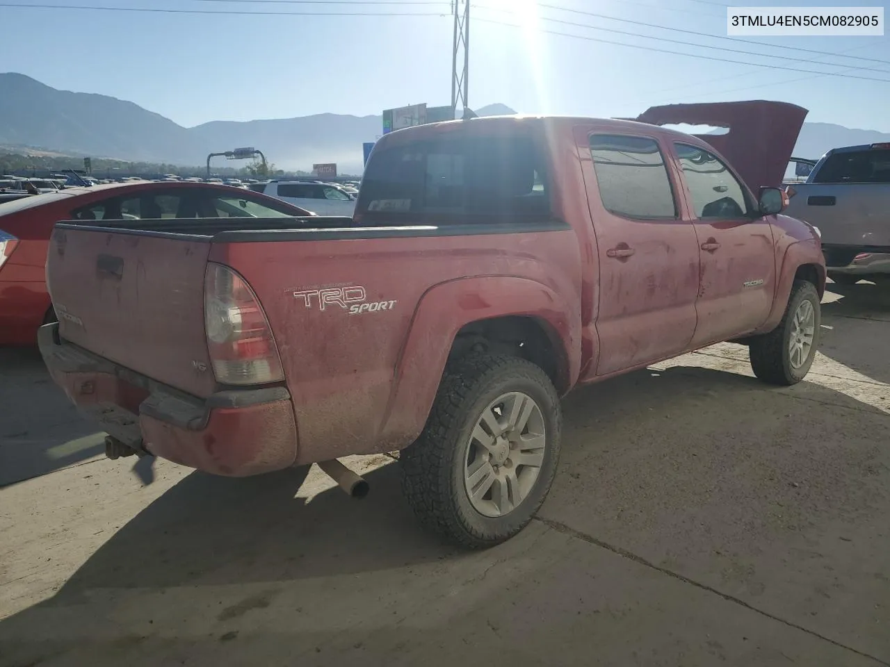 2012 Toyota Tacoma Double Cab VIN: 3TMLU4EN5CM082905 Lot: 74342464