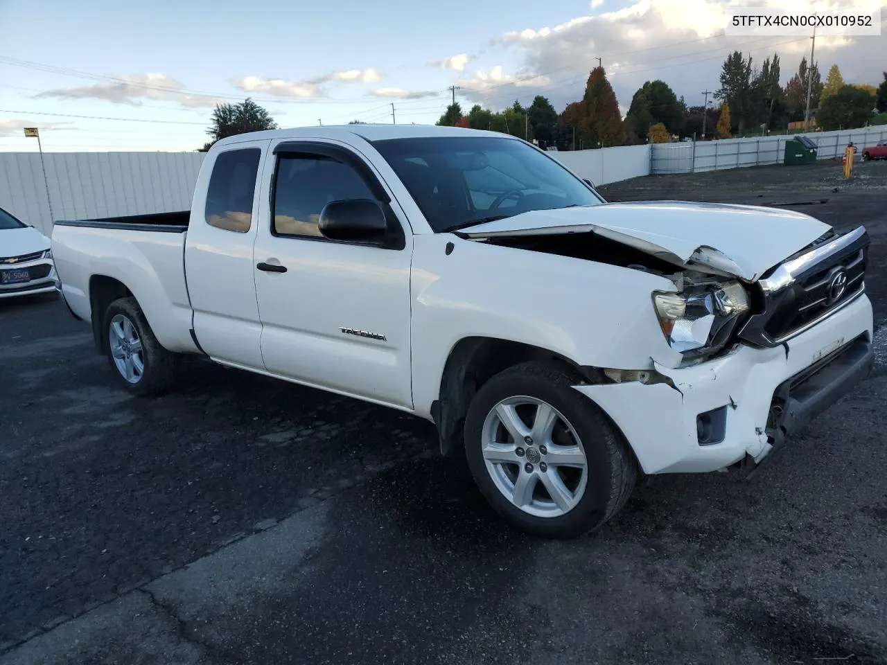 2012 Toyota Tacoma Access Cab VIN: 5TFTX4CN0CX010952 Lot: 76822694