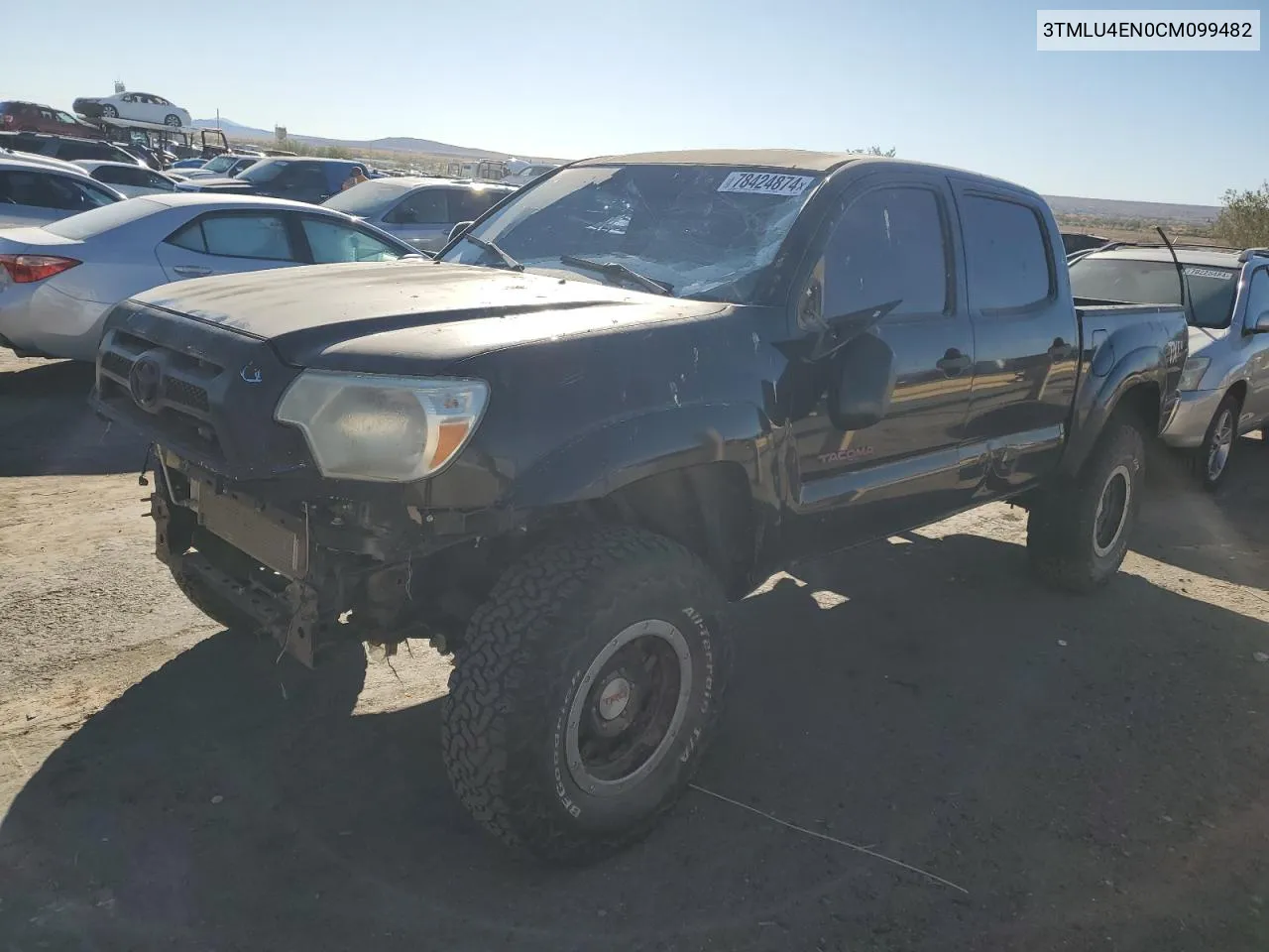 2012 Toyota Tacoma Double Cab VIN: 3TMLU4EN0CM099482 Lot: 78424874