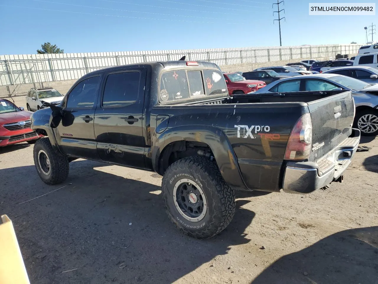 2012 Toyota Tacoma Double Cab VIN: 3TMLU4EN0CM099482 Lot: 78424874