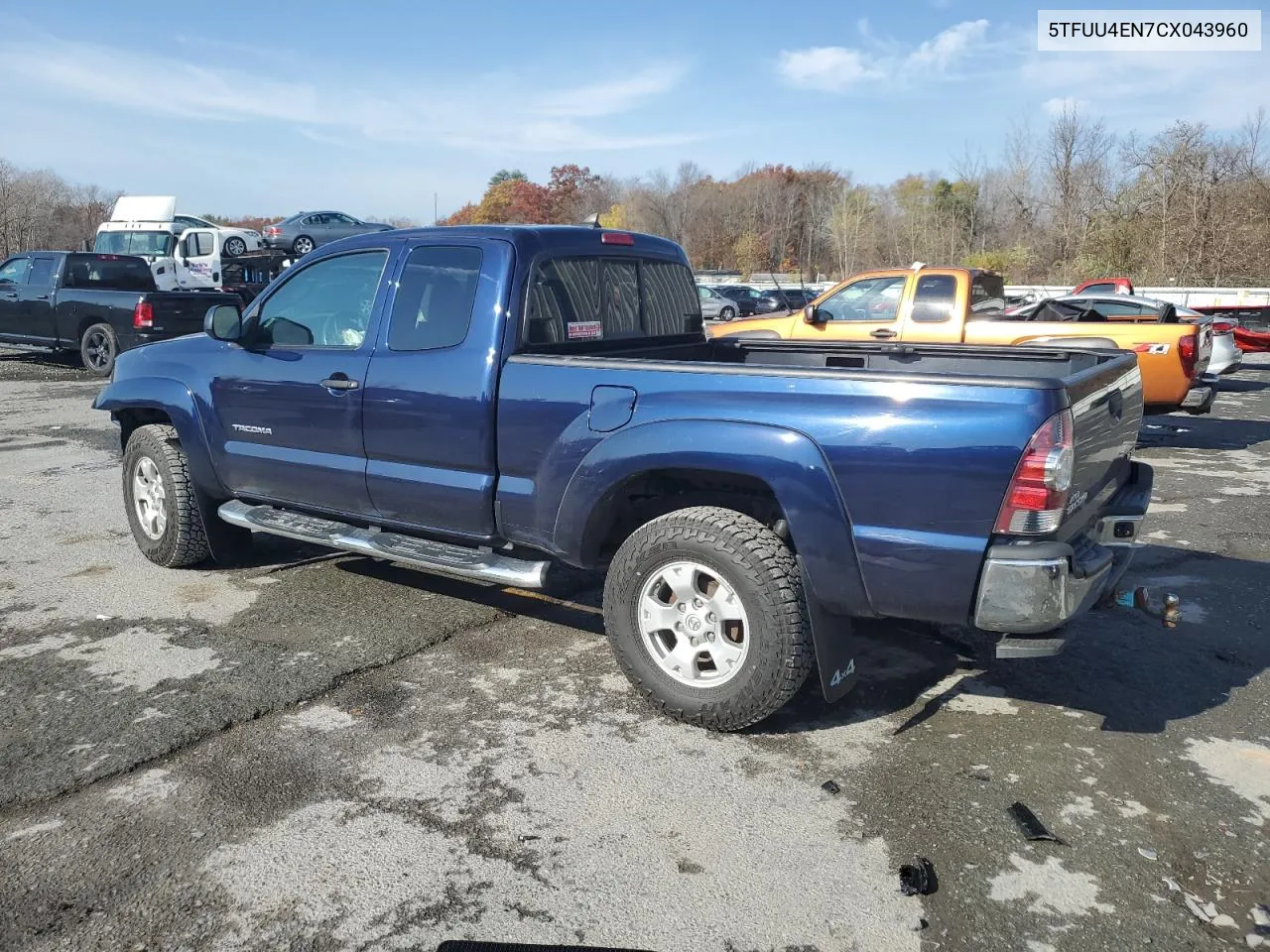 2012 Toyota Tacoma VIN: 5TFUU4EN7CX043960 Lot: 78534314