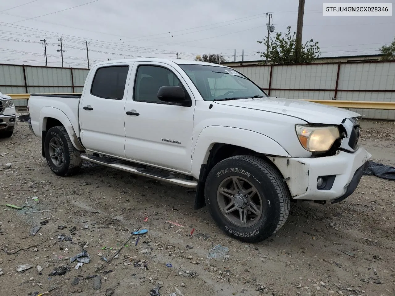 2012 Toyota Tacoma Double Cab Prerunner VIN: 5TFJU4GN2CX028346 Lot: 78901564