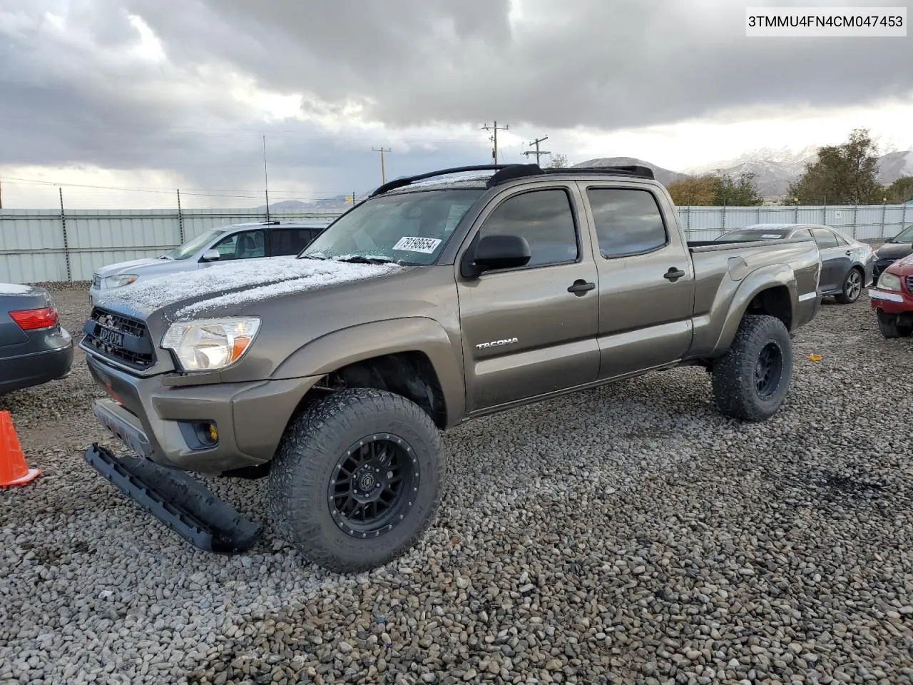 2012 Toyota Tacoma Double Cab Long Bed VIN: 3TMMU4FN4CM047453 Lot: 79198654