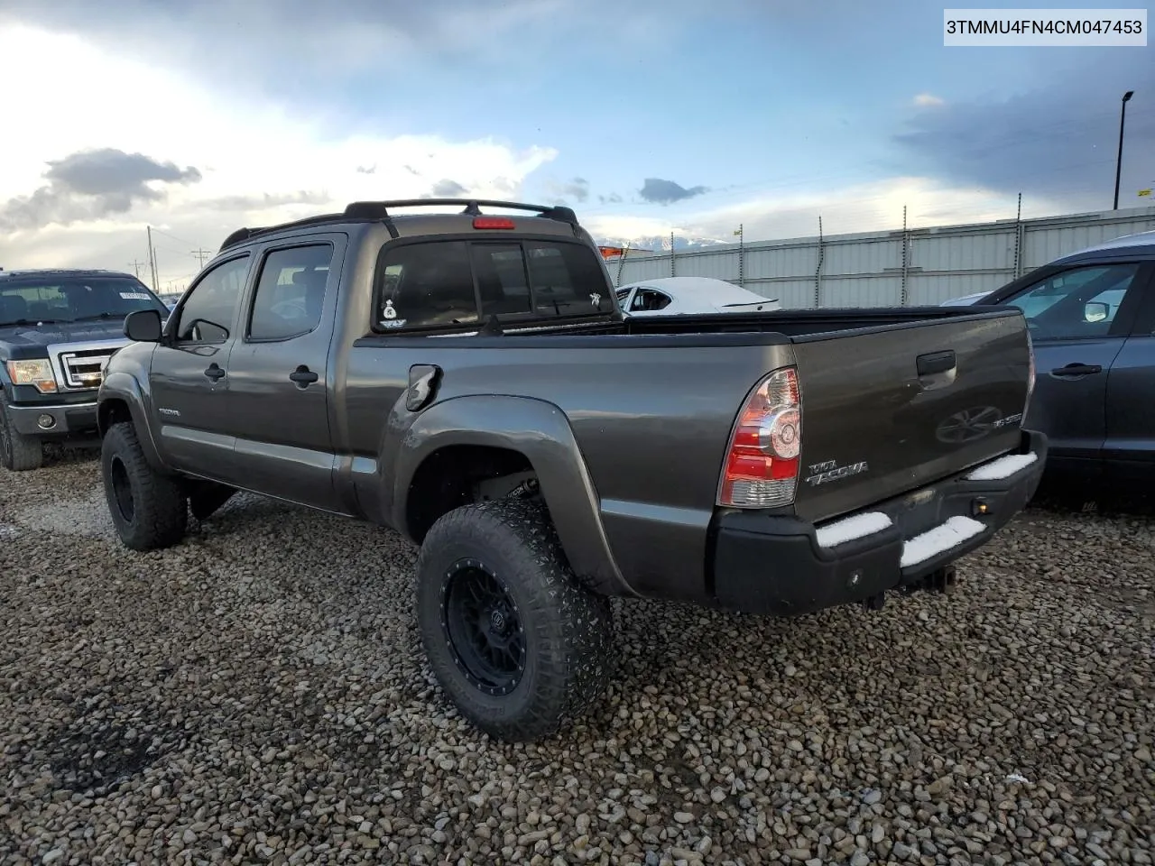 2012 Toyota Tacoma Double Cab Long Bed VIN: 3TMMU4FN4CM047453 Lot: 79198654