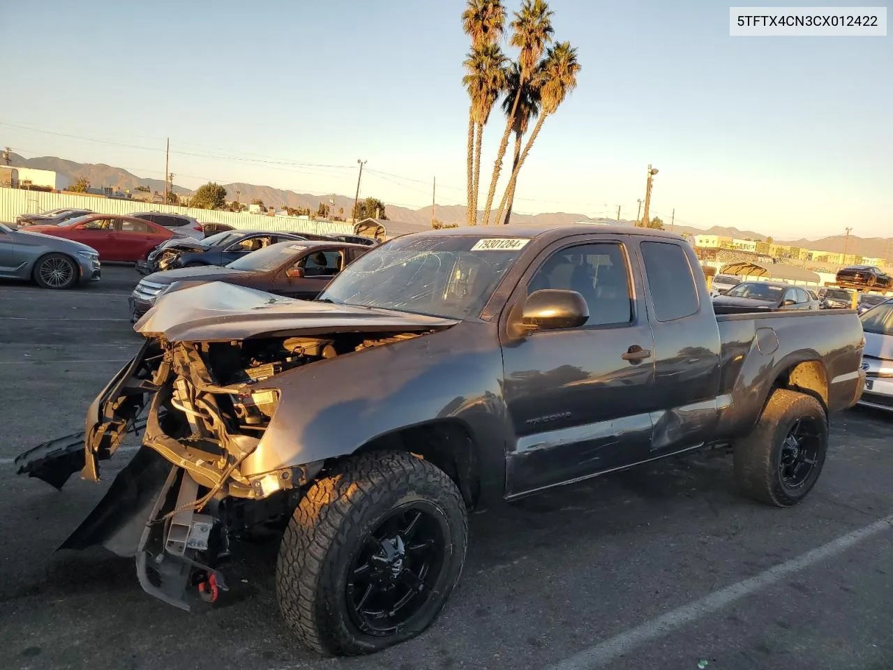 2012 Toyota Tacoma Access Cab VIN: 5TFTX4CN3CX012422 Lot: 79301284