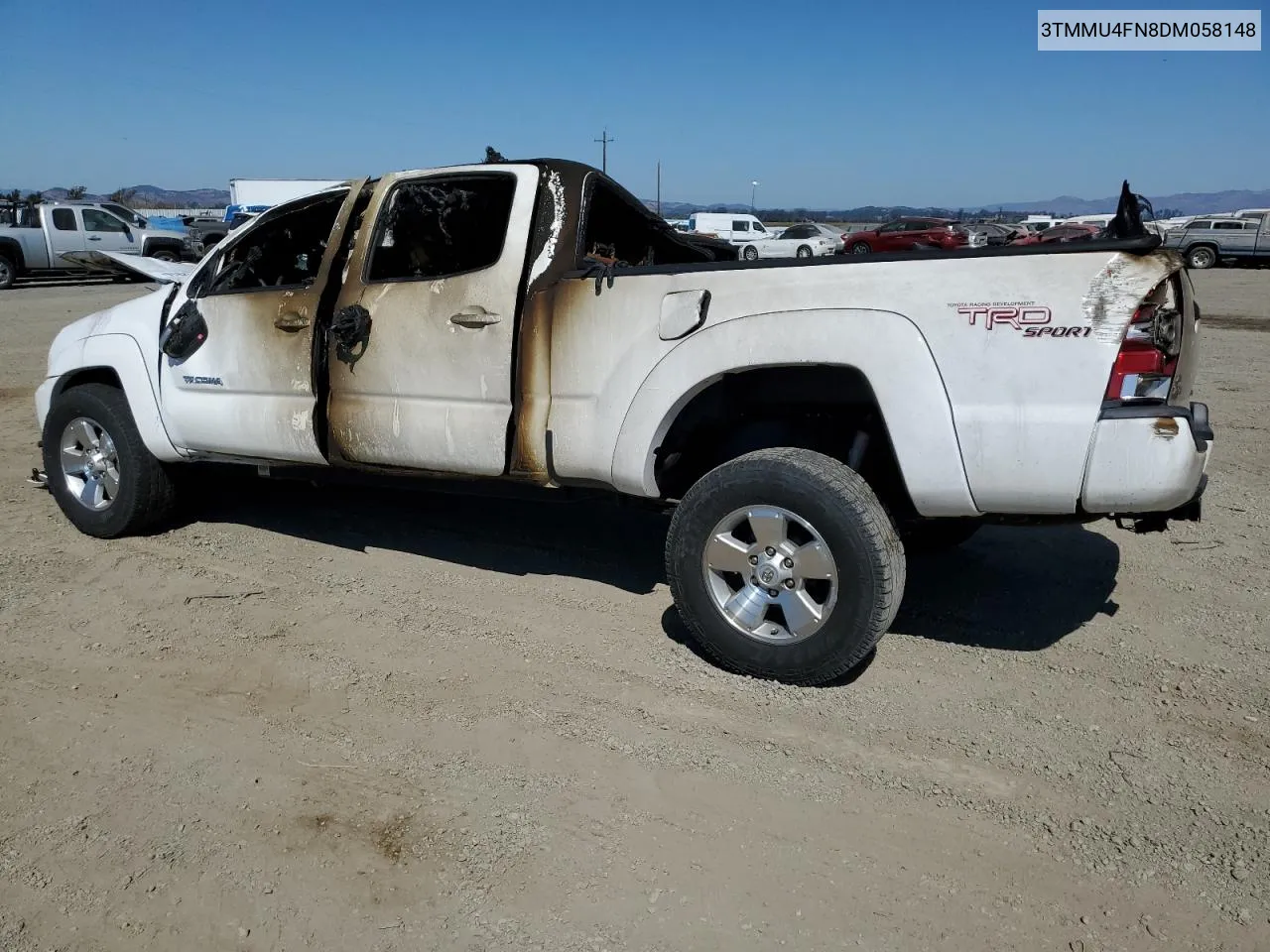 2013 Toyota Tacoma Double Cab Long Bed VIN: 3TMMU4FN8DM058148 Lot: 72812914