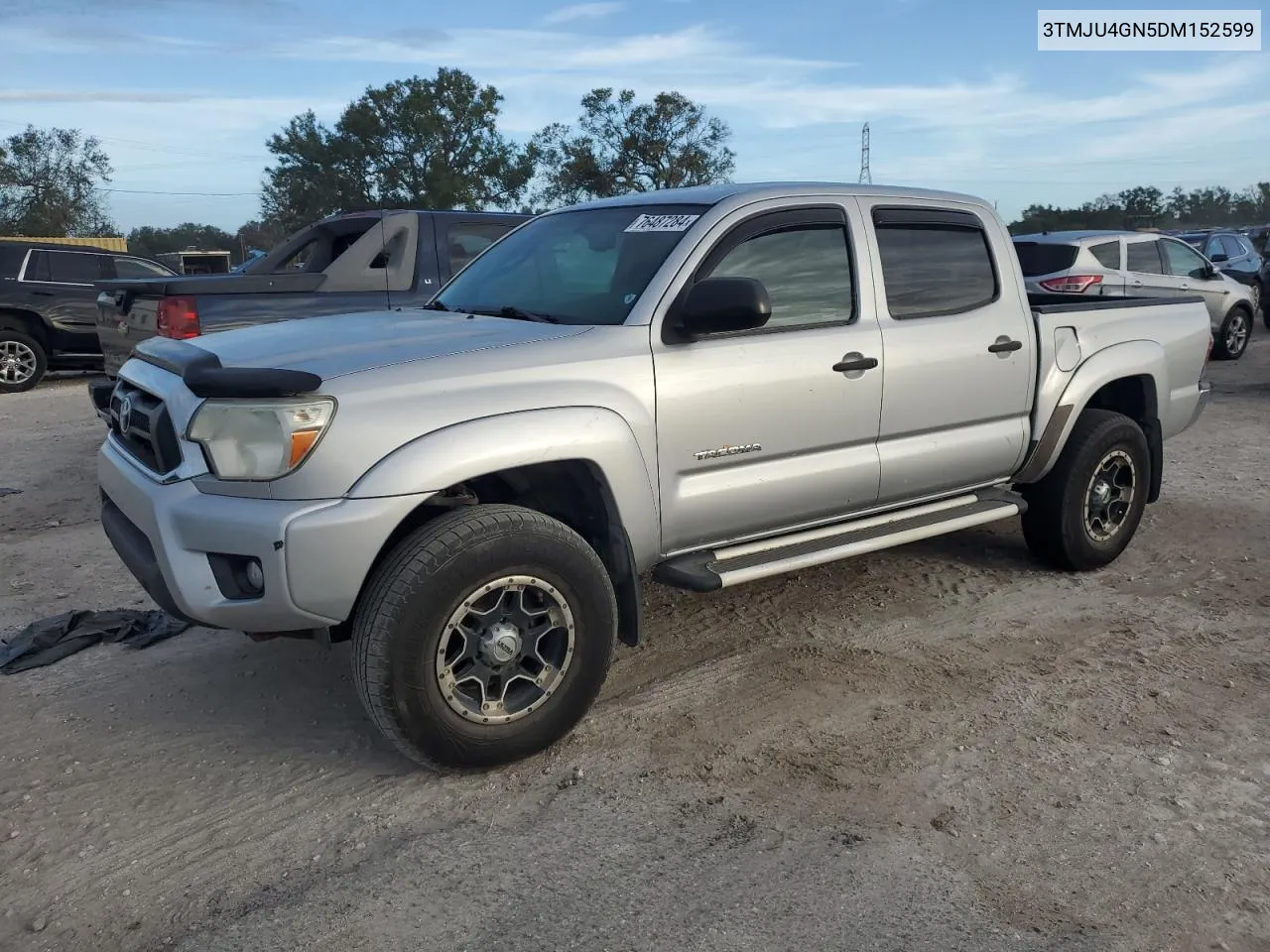 2013 Toyota Tacoma Double Cab Prerunner VIN: 3TMJU4GN5DM152599 Lot: 76487284