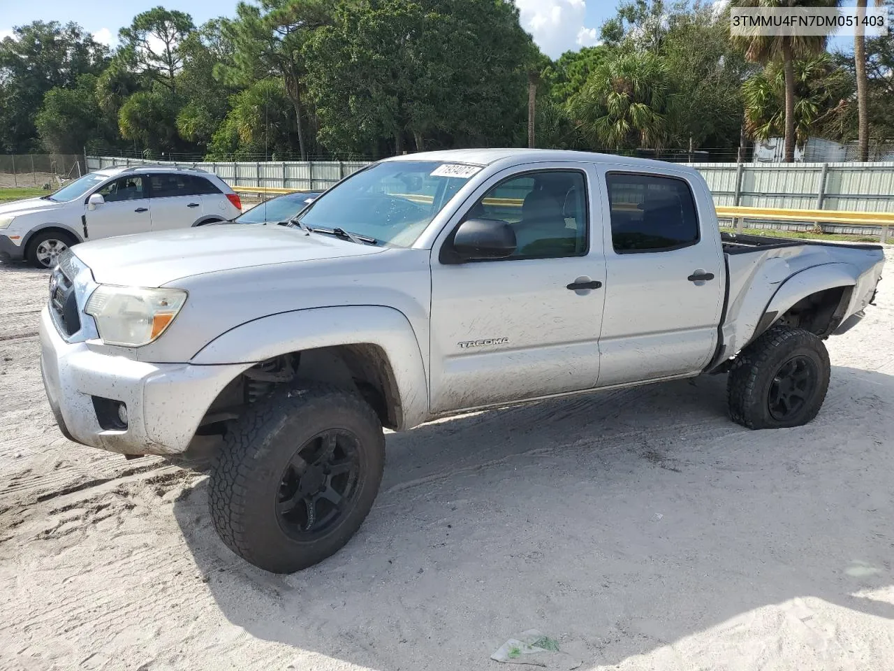 2013 Toyota Tacoma Double Cab Long Bed VIN: 3TMMU4FN7DM051403 Lot: 77954244