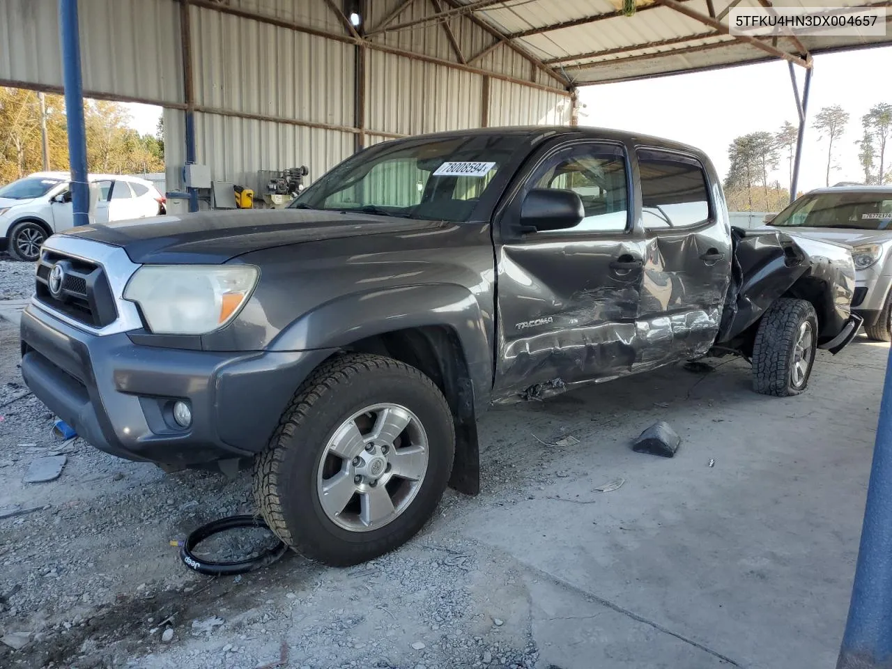 2013 Toyota Tacoma Double Cab Prerunner Long Bed VIN: 5TFKU4HN3DX004657 Lot: 78008594