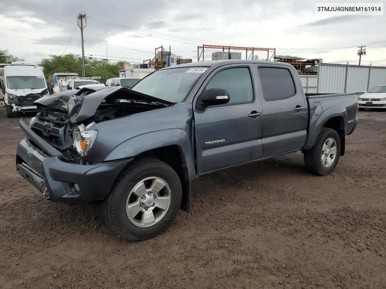 2014 Toyota Tacoma Double Cab Prerunner VIN: 3TMJU4GN8EM161914 Lot: 67206104