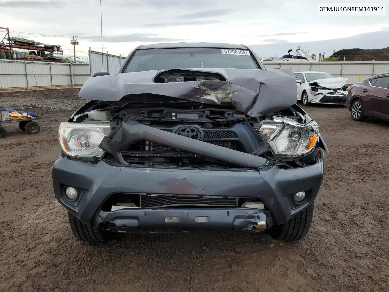 2014 Toyota Tacoma Double Cab Prerunner VIN: 3TMJU4GN8EM161914 Lot: 67206104