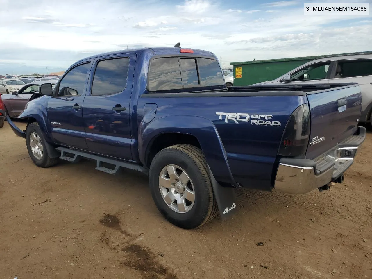 2014 Toyota Tacoma Double Cab VIN: 3TMLU4EN5EM154088 Lot: 67722014