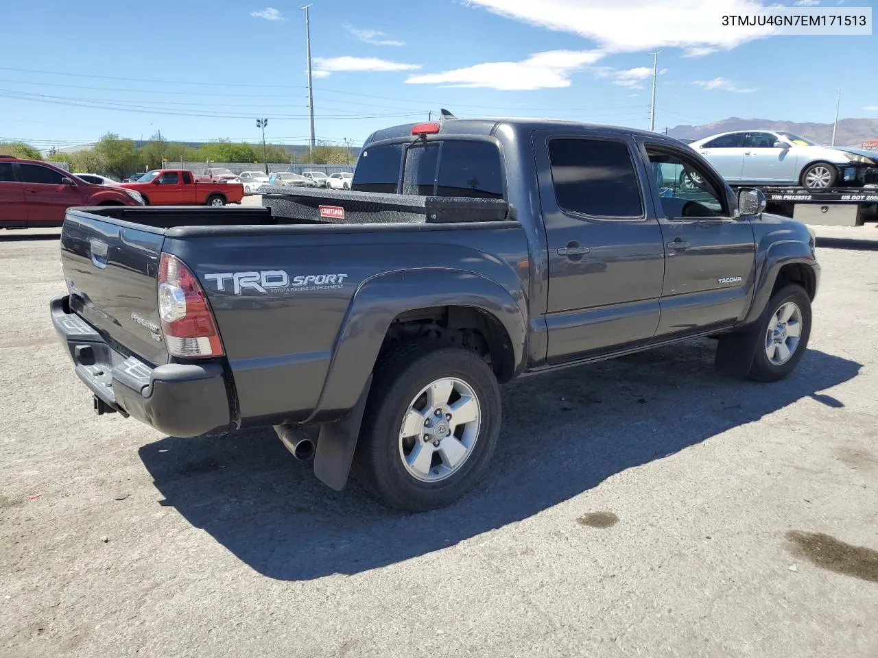 2014 Toyota Tacoma Double Cab Prerunner VIN: 3TMJU4GN7EM171513 Lot: 68293614