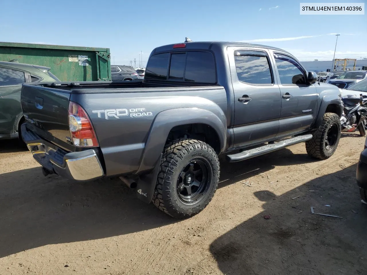 2014 Toyota Tacoma Double Cab VIN: 3TMLU4EN1EM140396 Lot: 69588284