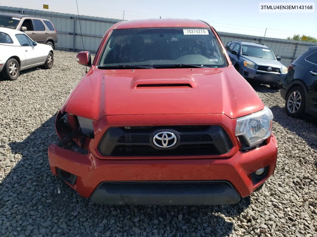 2014 Toyota Tacoma Double Cab VIN: 3TMLU4EN3EM143168 Lot: 70274274