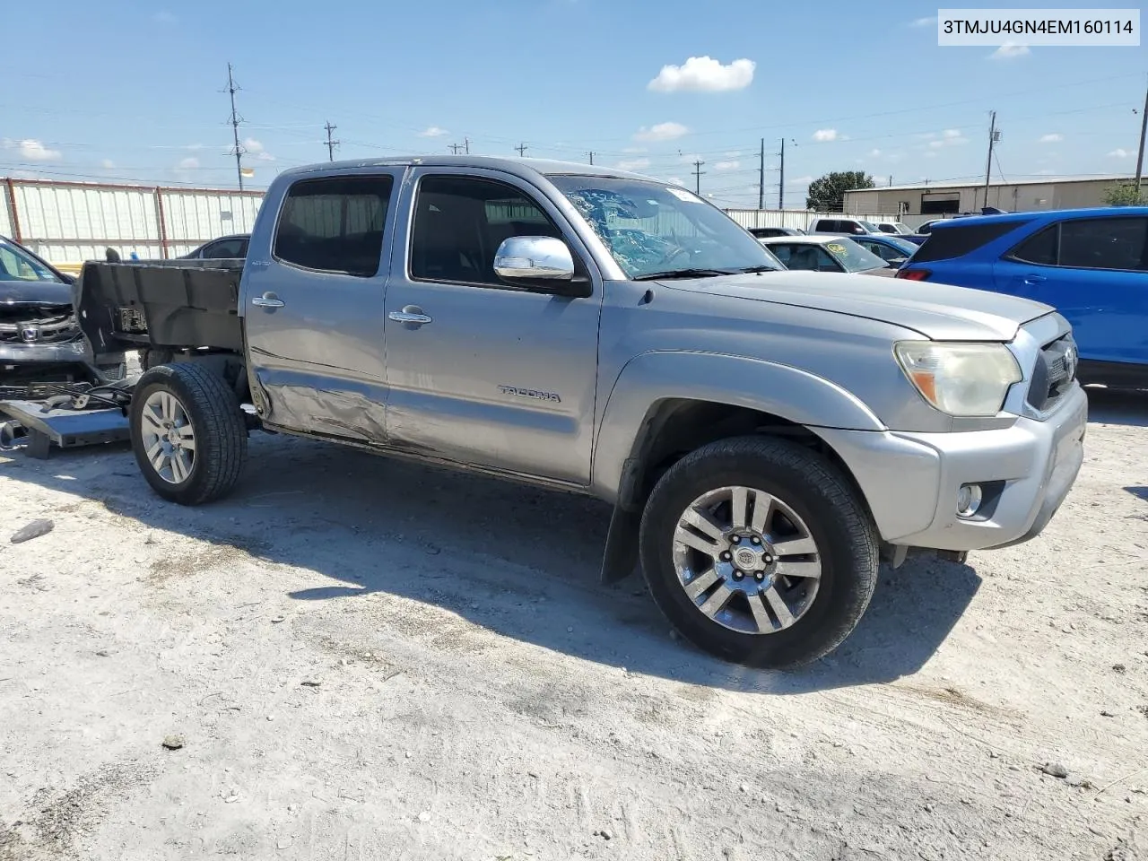 2014 Toyota Tacoma Double Cab Prerunner VIN: 3TMJU4GN4EM160114 Lot: 70580174